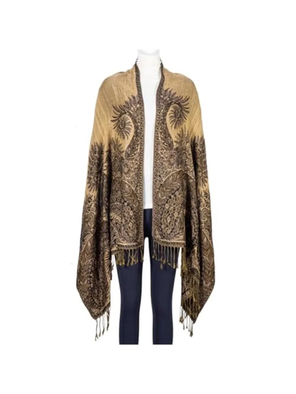 Pashmina Feel Shawls Wraps Rave Scarf for Women Soft Silky Reversible Men
